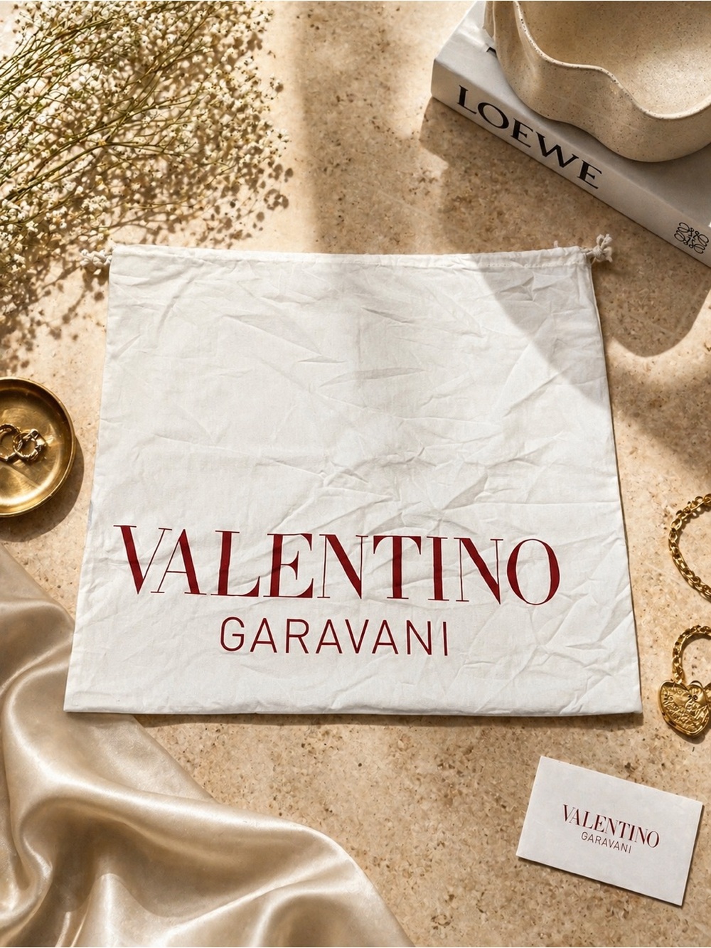 Valentino Garavani XXL Drawstring Dust Bag 23”x23”